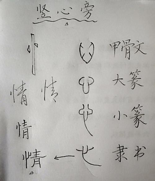 趣味汉字 基本偏旁——竖心旁