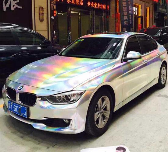 新款进口汽车改色膜七彩镭射电镀膜 幻彩变色碳纤维全