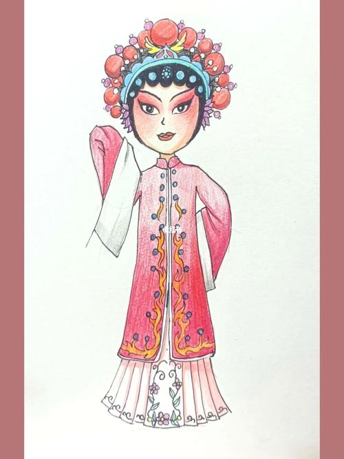 彩铅旦角_彩铅_文化_绘画