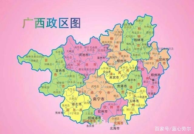 广西行政地图