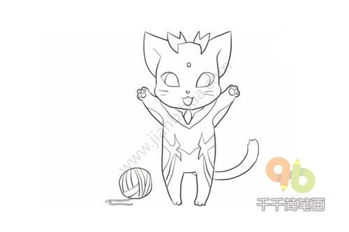 光辉赛罗身体简笔画