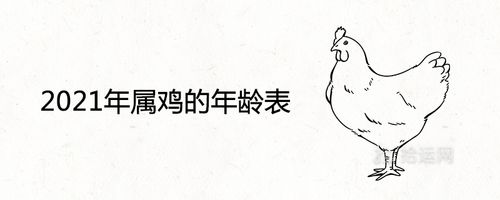 2021年属鸡的年龄表今年多大岁数