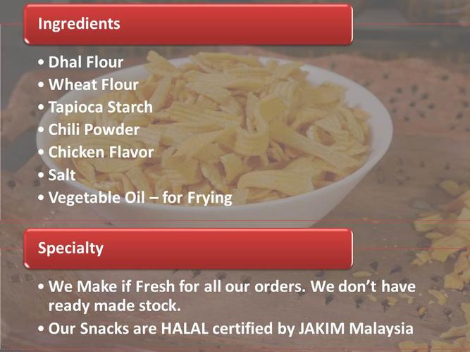 halal traditional mild spice snack food