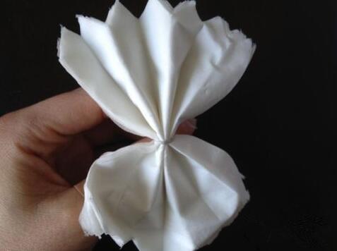 怎么用餐巾纸折小白花怎样用卫生纸做白花卫生的