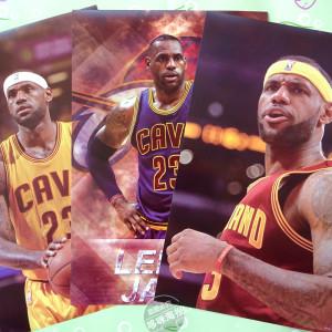 詹姆斯海报 墙贴纸大 骑士球星勒布朗24寸篮球写真画 卧室墙壁纸