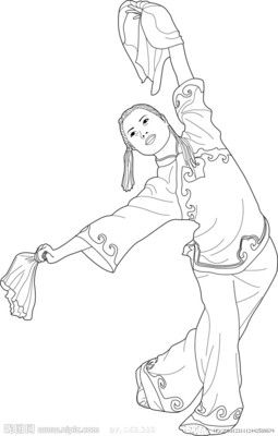 东北秧歌简笔画