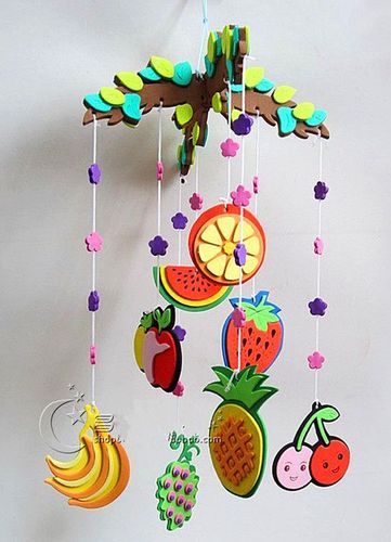 幼儿园手工制作风铃学校教室布置装饰用品黏贴类