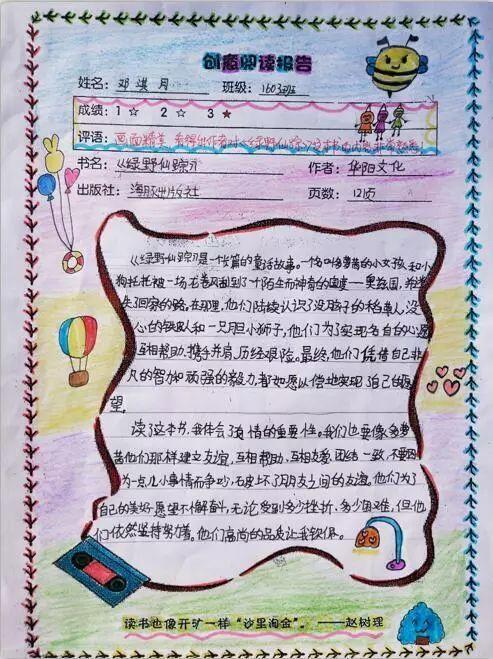 我的阅读报告手抄报 我的手抄报