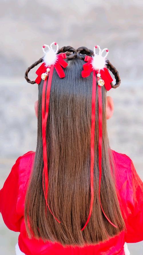 儿童编发日常简单古风发型