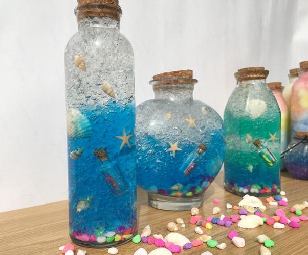 热卖diy许愿瓶玻璃 迷你漂流瓶星空瓶材料包创意彩虹瓶海洋瓶子心愿瓶