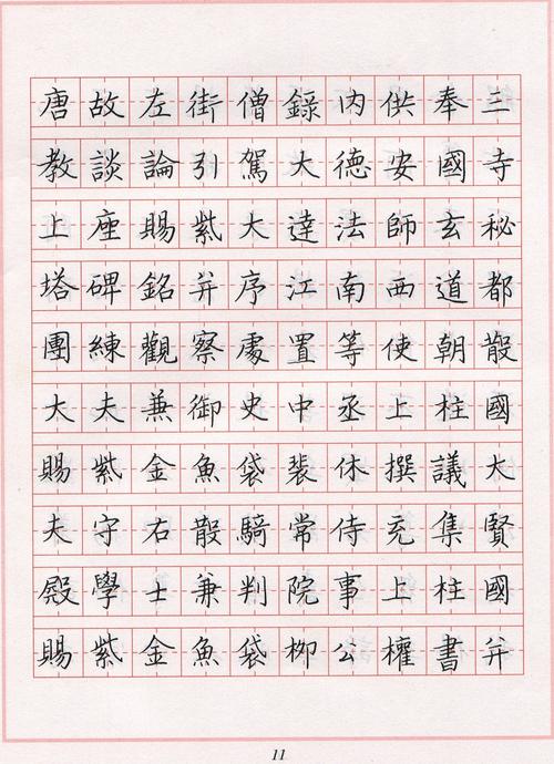 硬笔书法 柳公权玄秘塔碑>欣赏