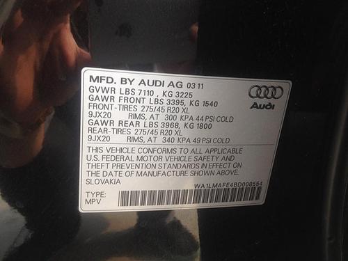 【常州】2012年4月 奥迪 奥迪q7 3.0tdi quattro专享型 黑色 自动档