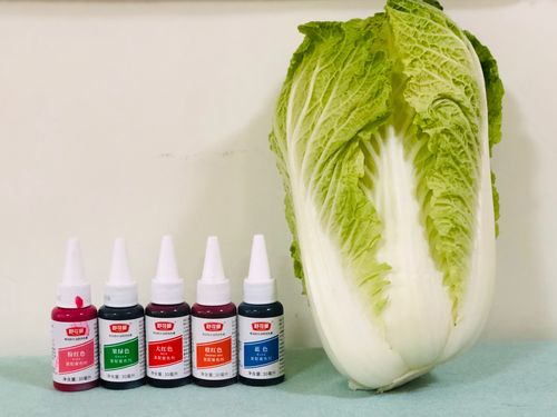 材料准备就绪:色素,白菜