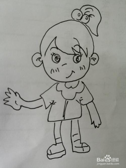 长发小女孩很漂亮,下面,一起来看下简笔画长发小女孩的画法.