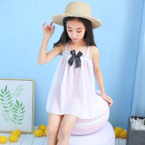 女童泳衣女分体中大童宝宝洋气可爱小公主裙式泳装女孩儿童游泳衣莎丞