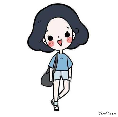 儿童卡通头像女孩简笔画