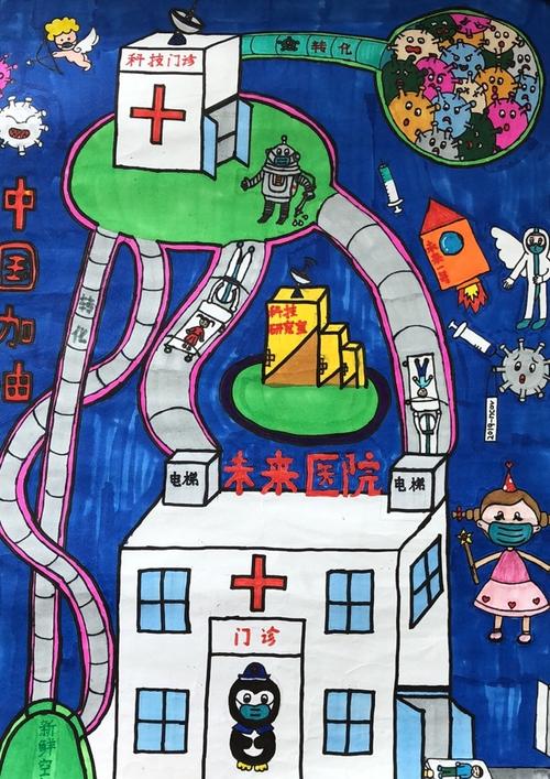 携手合作,科学战疫—西片开展抗击疫情科技幻想画创作活动