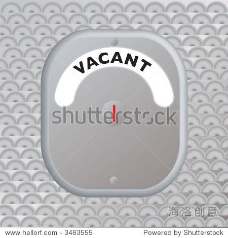 a lock on a door showing the sign vacant