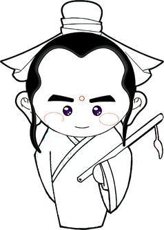 八仙漫画简笔画