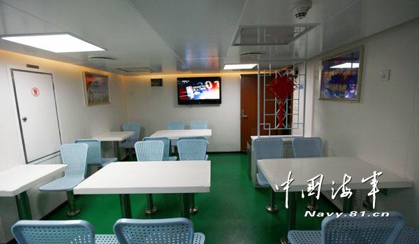 056型护卫舰内部舱室曝光浴室餐厅整洁
