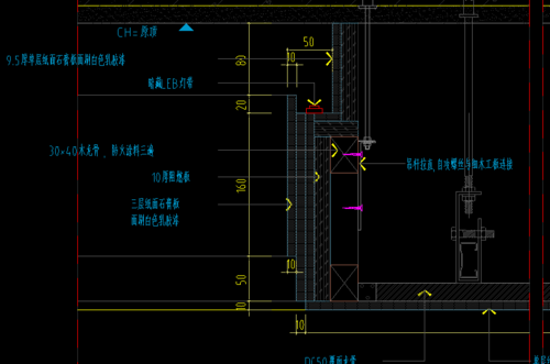 客厅吊顶灯槽处的三层石膏板阻燃板是按实计算还是按投影面积计算