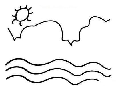 一条河流简笔画