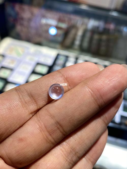 玻璃种紫气双眼皮正圆蛋面_双眼皮_翡翠_大眼睛_时尚