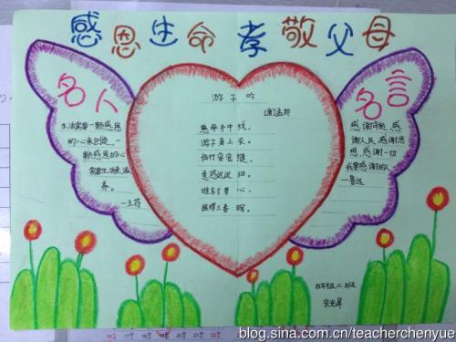 感恩父母一等奖手抄报 感恩父母手抄报