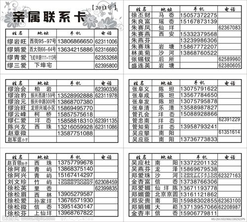 亲属通讯录矢量图__其他_广告设计_矢量图库_昵图网.