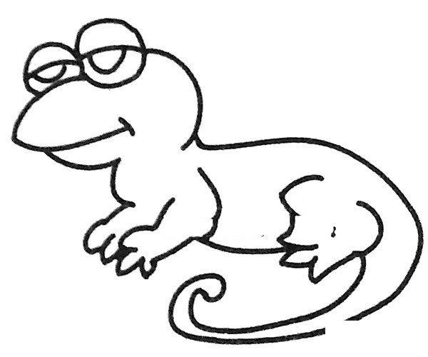 六张可爱的蜥蜴简笔画图片