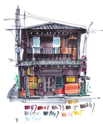 日本系列马克笔作品作者:@赵航马克笔