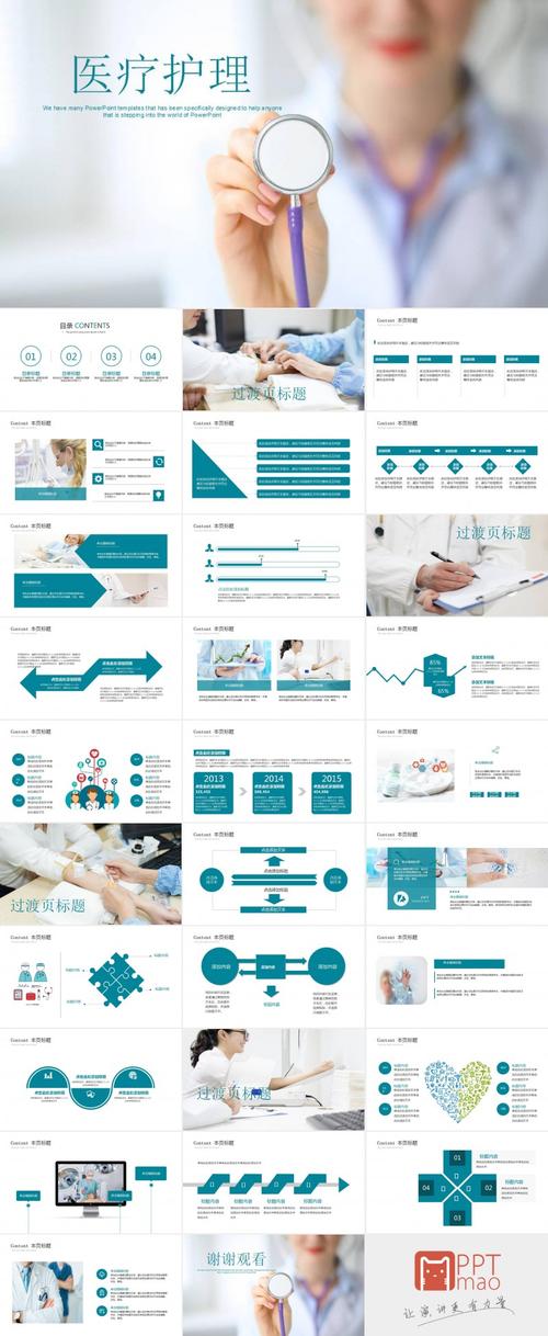 医疗卫生护理ppt模板