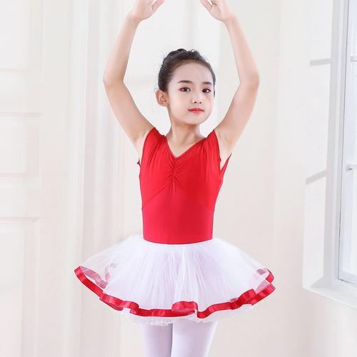 夏季儿童舞蹈服装网纱袖少儿形体芭蕾舞裙女孩跳舞衣中国舞练功服