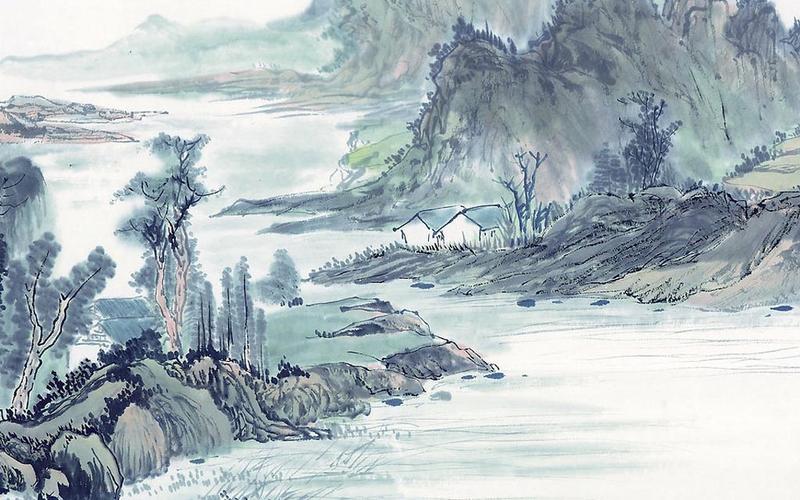 赞美中国绘画,山水画的句子欣赏