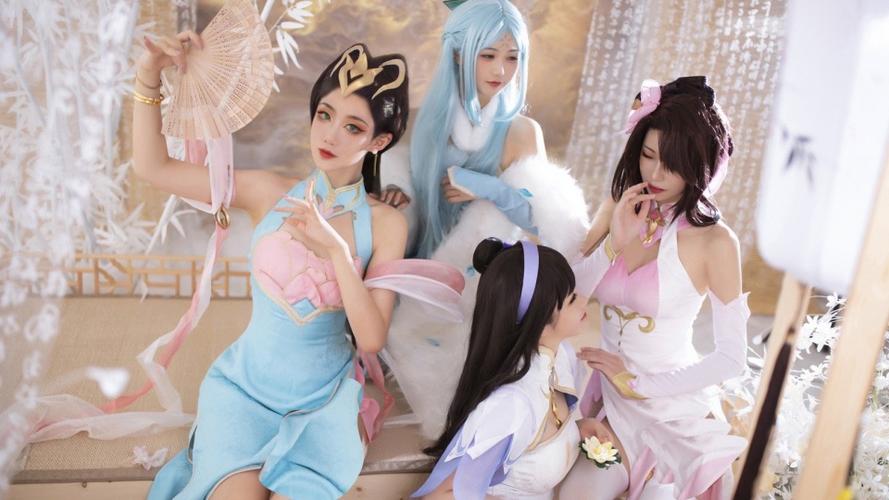 cos:王者荣耀四大美女同人旗袍cos正片