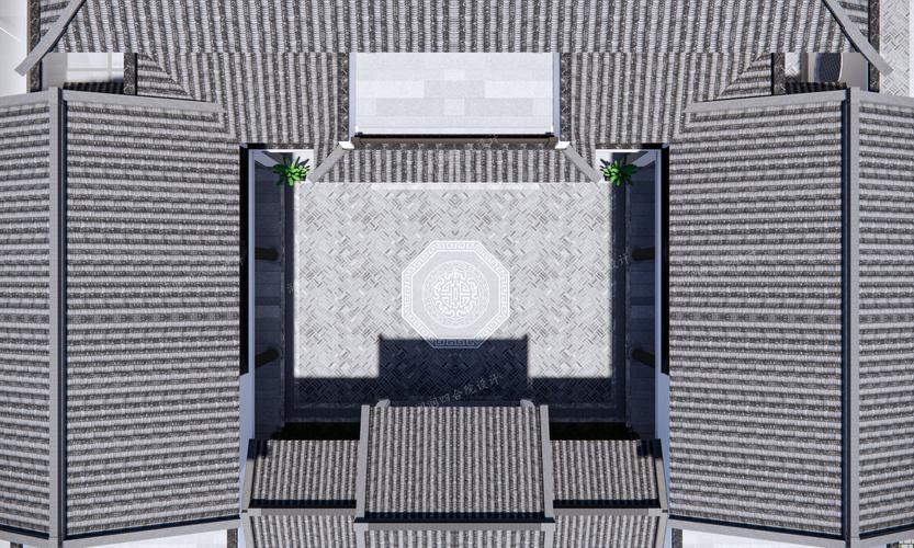 新中式四合院四水归堂的天井——润润四合院设计刘鹰原创