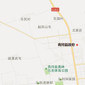 绥化市青冈县行政地图