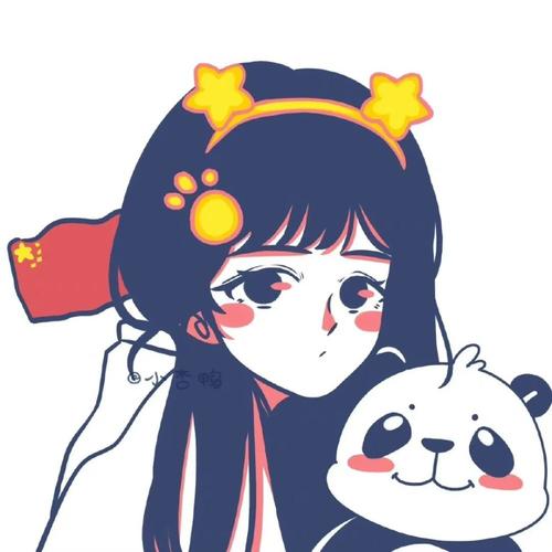 国庆节专属可爱插画中国红头像