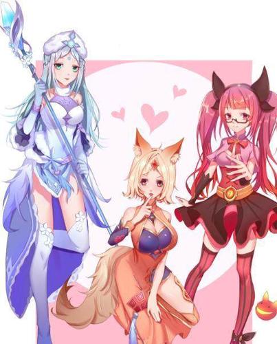 玩家手绘英雄——王昭君,妲己和安琪拉.