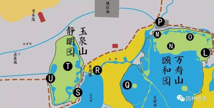 分别布置有巨幅的42平米,1:2500比例的《1860年"三山五园"历史地图》