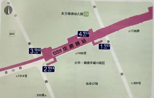 上海地铁13号线二三期各站点出入口位置示意图