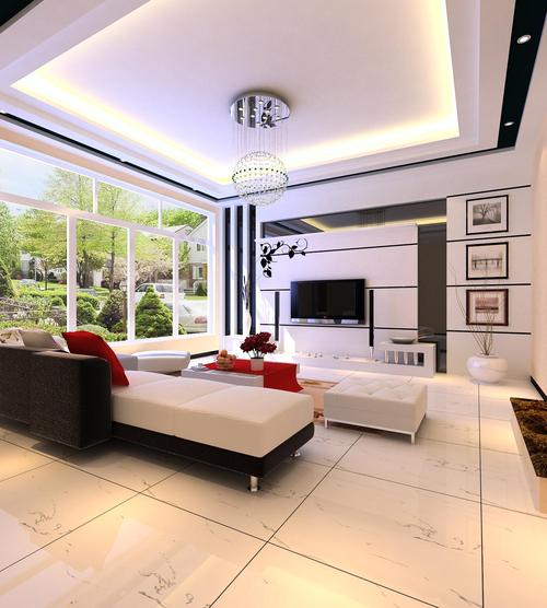 现代风格装修效果图客厅