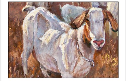 油画手绘风景写实抽象原创印象派客厅卧室装饰画羊年《群羊开泰》_7折