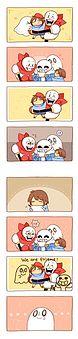sans, papyrus, frisk, napstablook