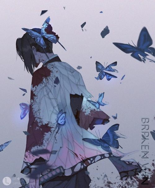 鬼灭之刃蝴蝶忍虫之呼吸的同人插画作品