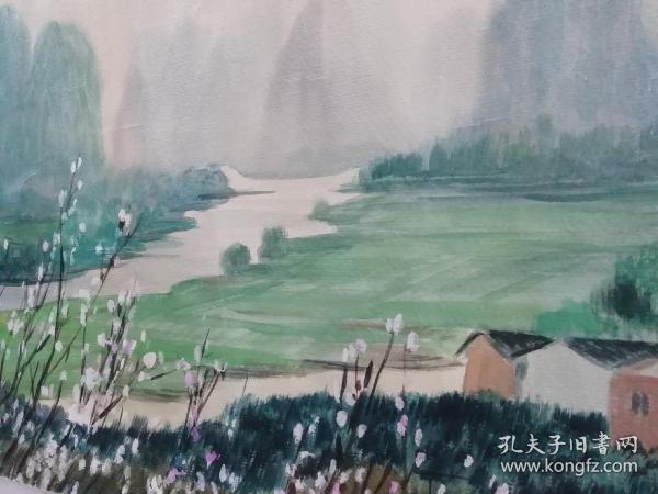 (包真)有签名水彩画～桂林山水系列63*49厘米17号