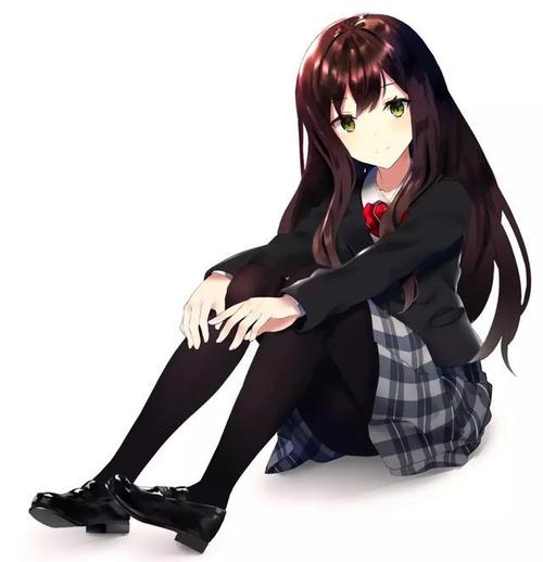 二次元动漫美图:可爱的黑发美少女