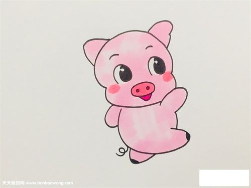 如何画猪