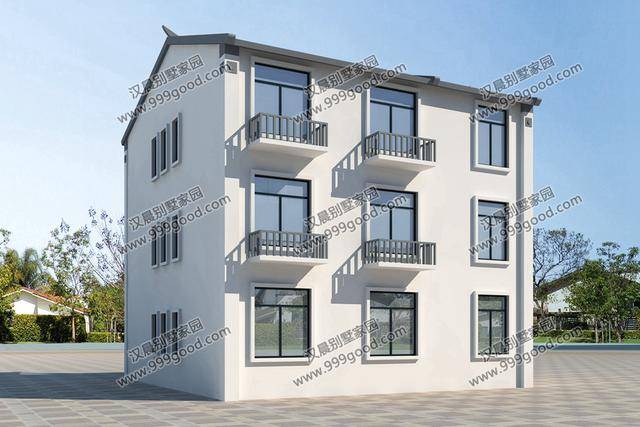 屋顶以经典的人字斜顶,超耐看的青灰色很是上档次