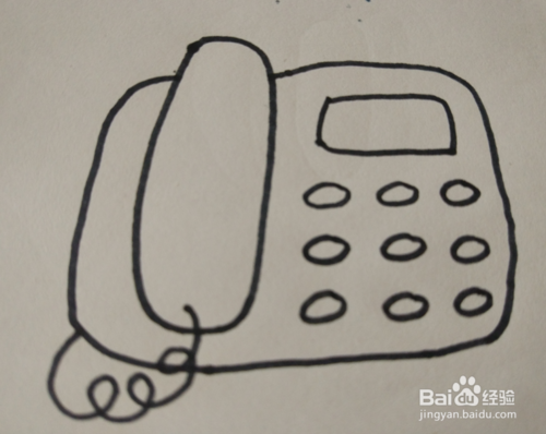 幼儿园简笔画:电话的画法